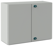Enclosure E COR, 1000Wx1200Hx300D, plain double door, mounting plate, 2x gland plate 310x110, 1x lock w. ø3mm double bar key, rod system, C3M| epoxy resin layer, IP55 IK10, Nema4, grey