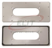 Cable Entry Plate FL13, 210x55| perforated, incl. mounting accessories, 2pcs/pck, grey