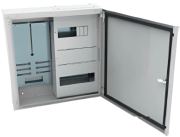 SM Metering Board JXA40-10, 10M, 40A 400VAC, 450x450x140, 2x FL21, IP44, MaxPro, pebble grey