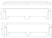 Switchboard HETR-35 base plate set 01357, 2pcs/pck, Harju Elekter
